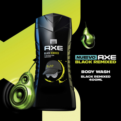 Black Remixed BZRP Duschgel 3 In 1 250 ml von Axe
