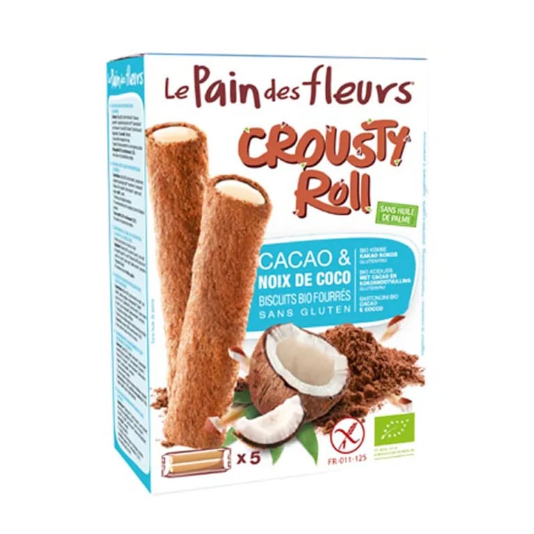 Crousty Roll Cacao Con Relleno De Nuez De Coco Bio