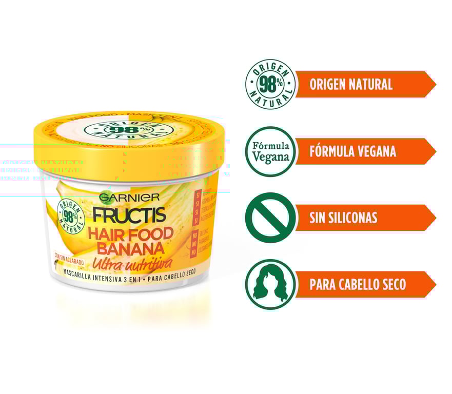 Fructis Hair Food Banane Masque Nourrissant 390 ml de Garnier