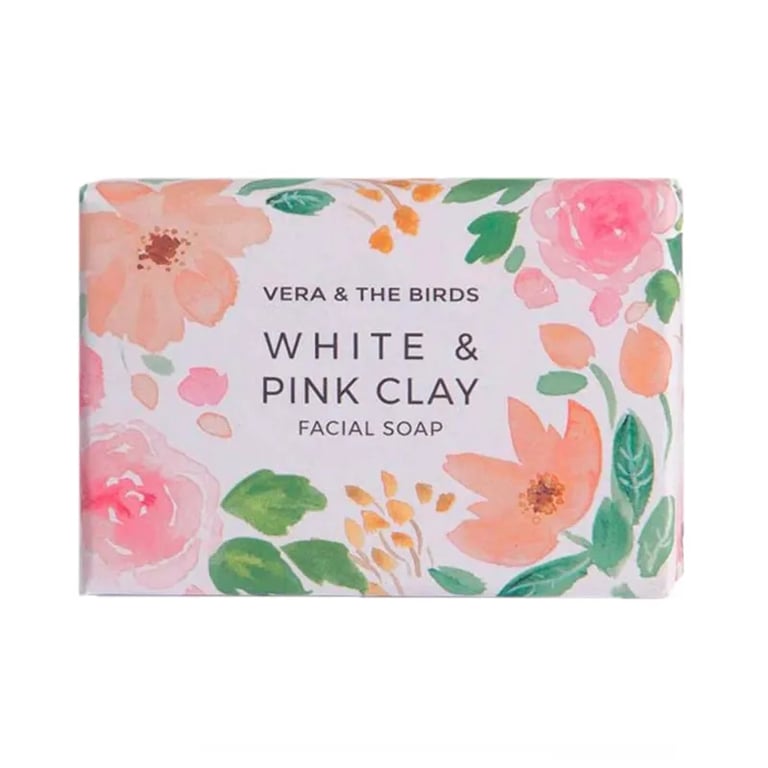 White & Pink Clay Facial Soap