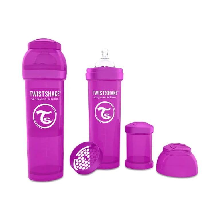 TWISTSHAKE BIBERÓN ANTICÓLICO LILA 330ml