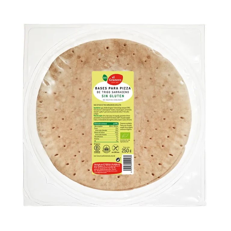 Pizzaböden mit Buchweizen ohne Gluten Bio
