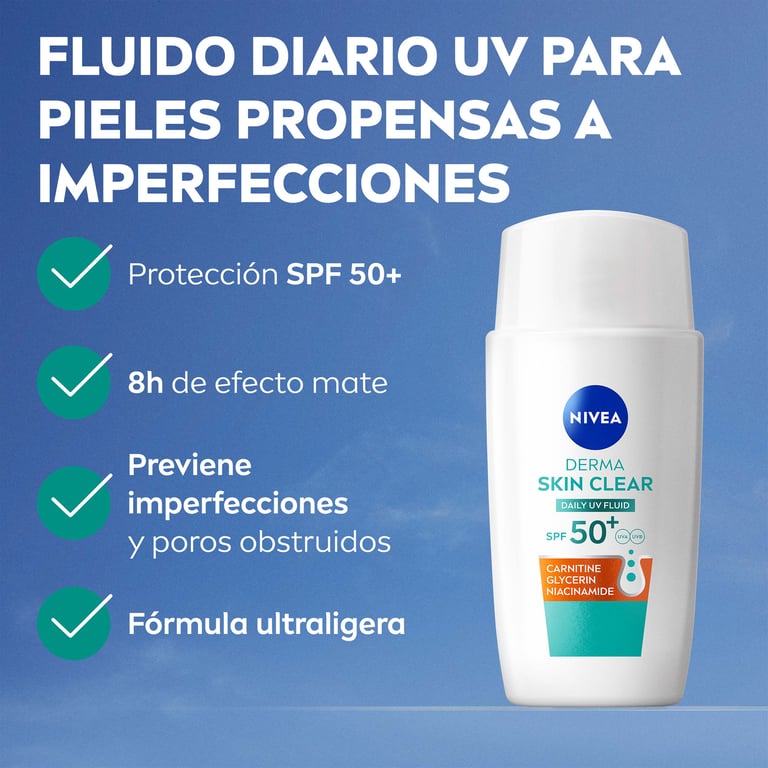 Gesichtsfluid Derma Skin Clear SPF50+ 40 ml von Nivea