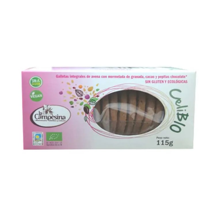 Biscuits Complets Avoine Confiture Grenade et Cacao CeliBIO