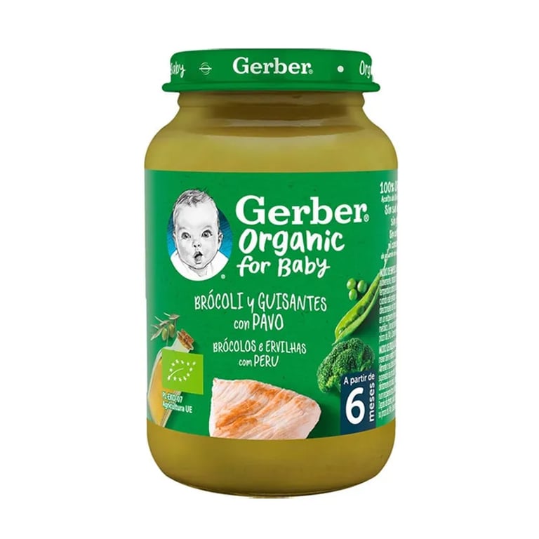 Organic Brócoli Y Guisantes Con Pavo