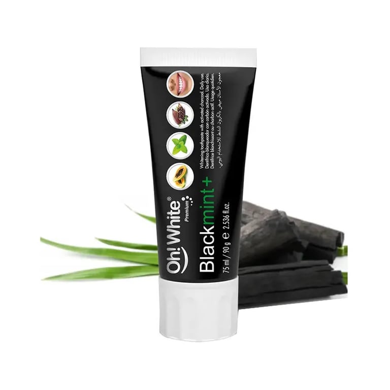 Blackmint+ Dentífrico Blanqueador Con Carbón