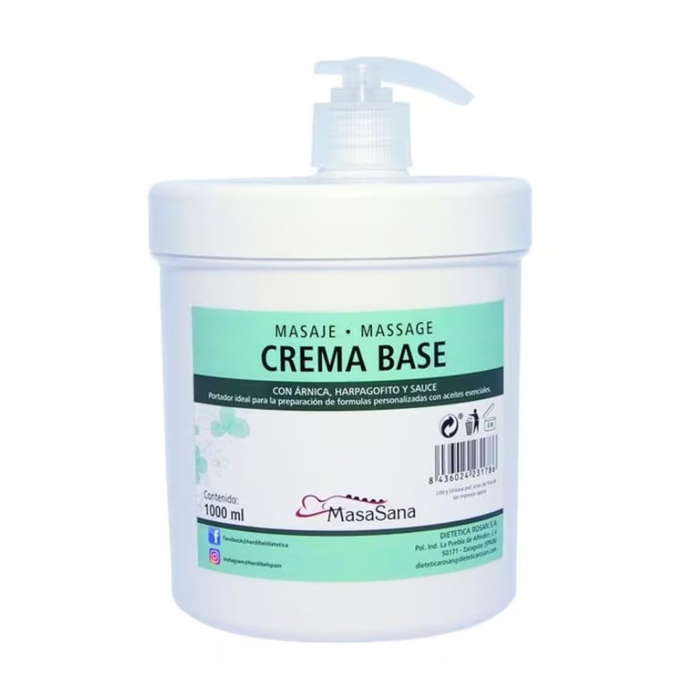 Crema Base Masaje MasaSana