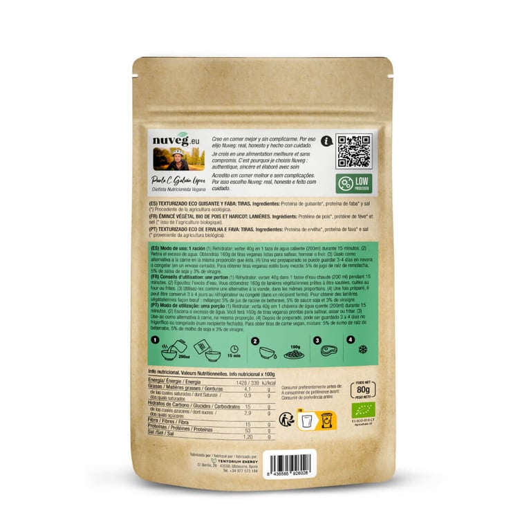 Vegane Fleischstreifen Eco 80g von Nuveg