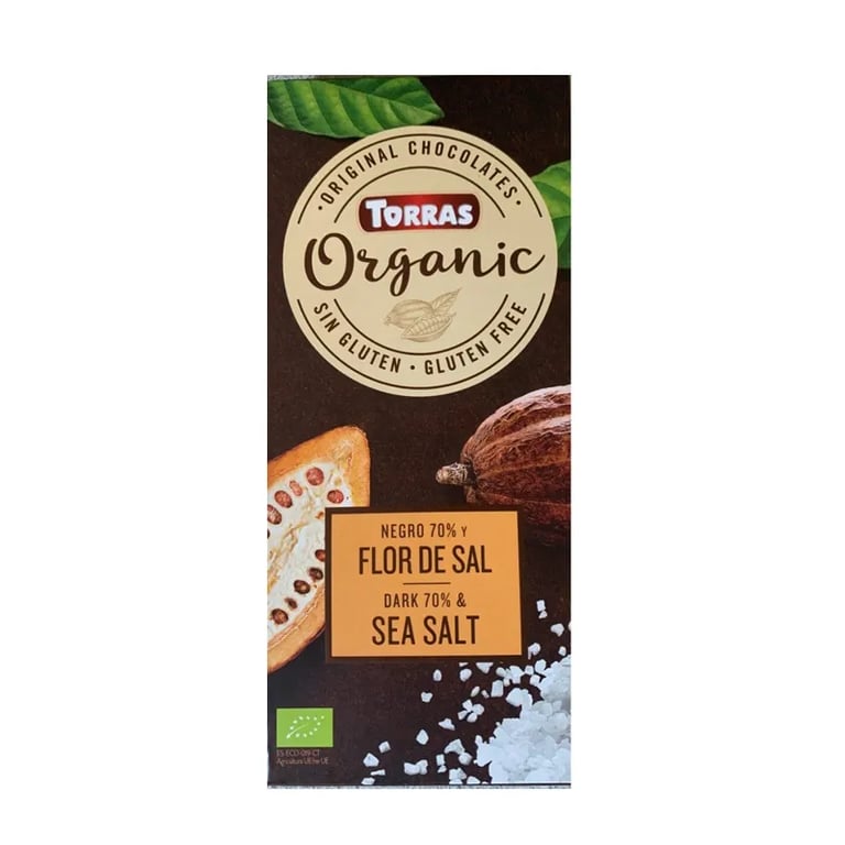Chocolate Negro 70% Cacao Con Flor De Sal Bio