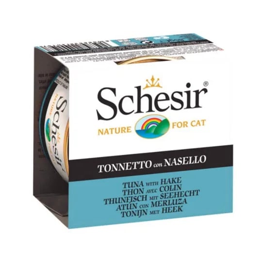 Cibo Umido per Gatti Tonno con Merluzzo 1 Scatoletta