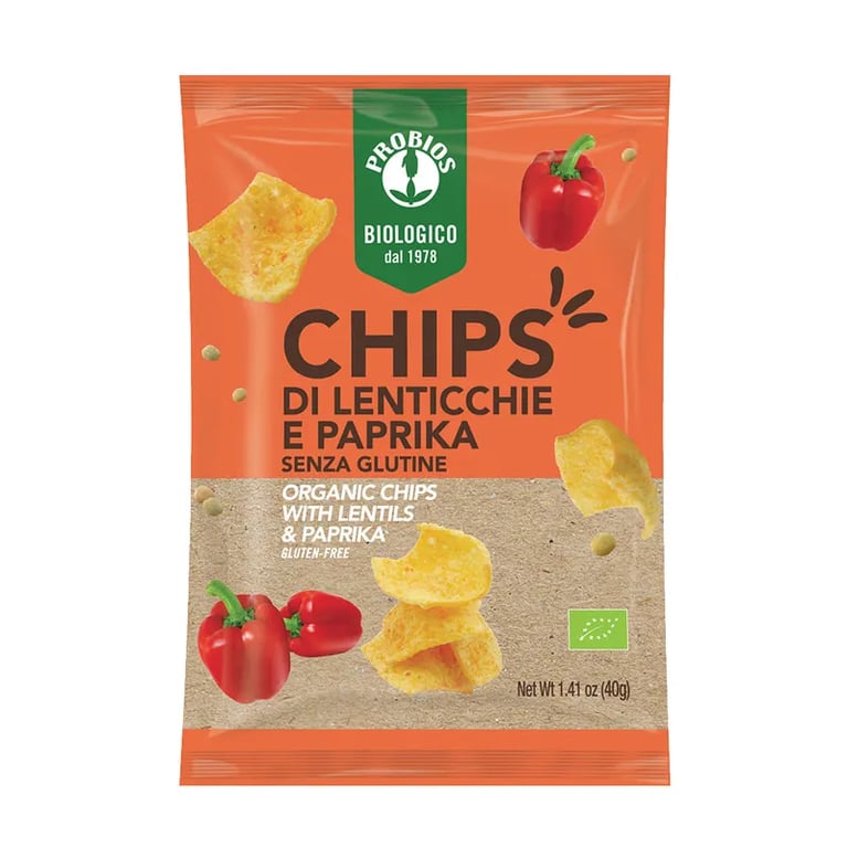 Chips De Lentejas Y Paprika Sin Gluten Bio