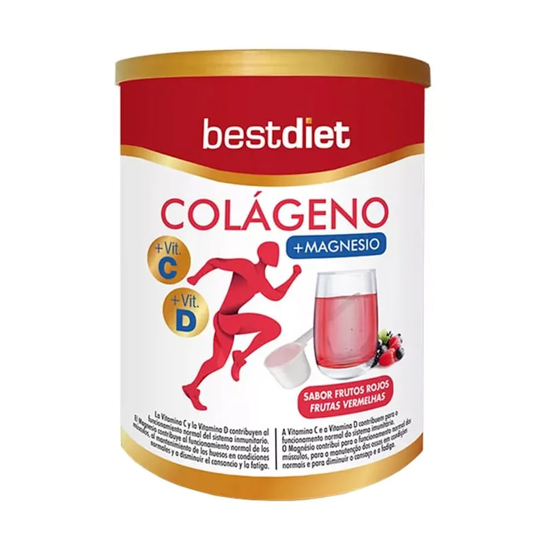 Colágeno Con Magnesio En Polvo Sabor Frutos Rojos