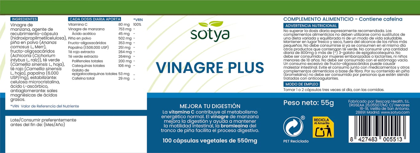 Vinaigre Plus 550mg - imagen 4 de 16
