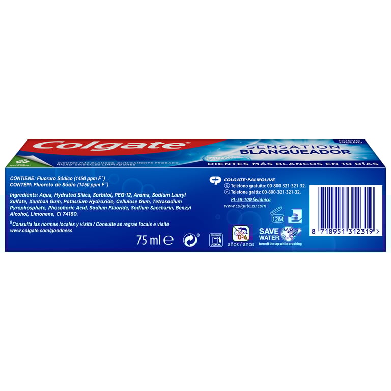 Sensation Zahnpasta Bleichmittel 75 ml von Colgate