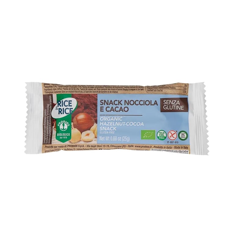 Snack de Riz Nocciola Sans Gluten Bio