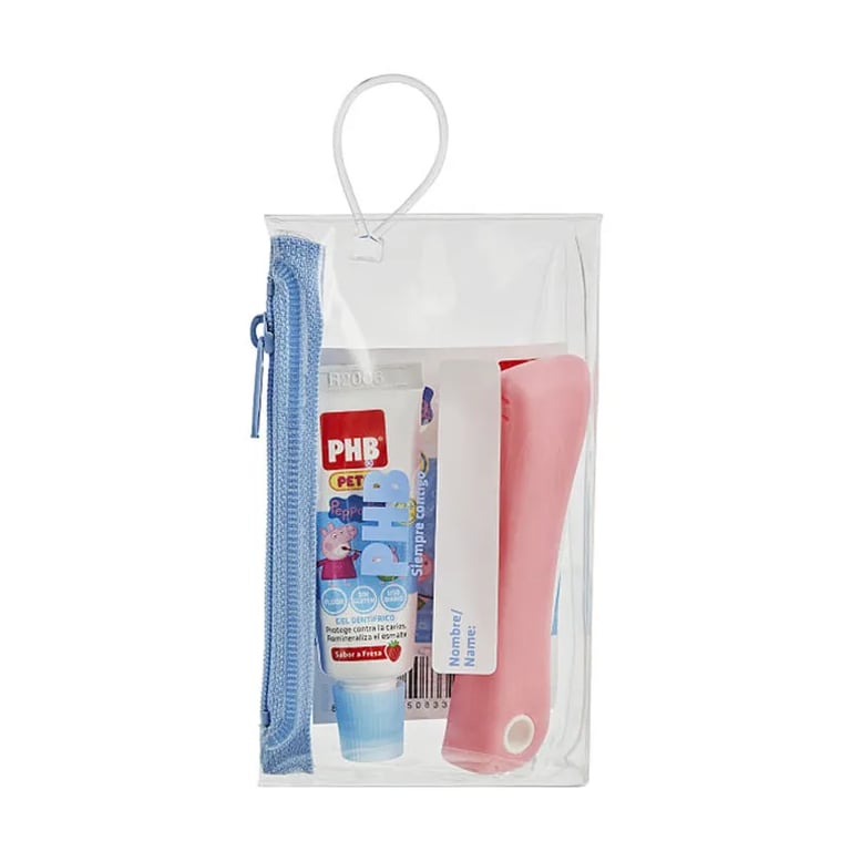 Peppa Pig Kulturtasche + klappbare Bürste + Petit Gel 15 ml