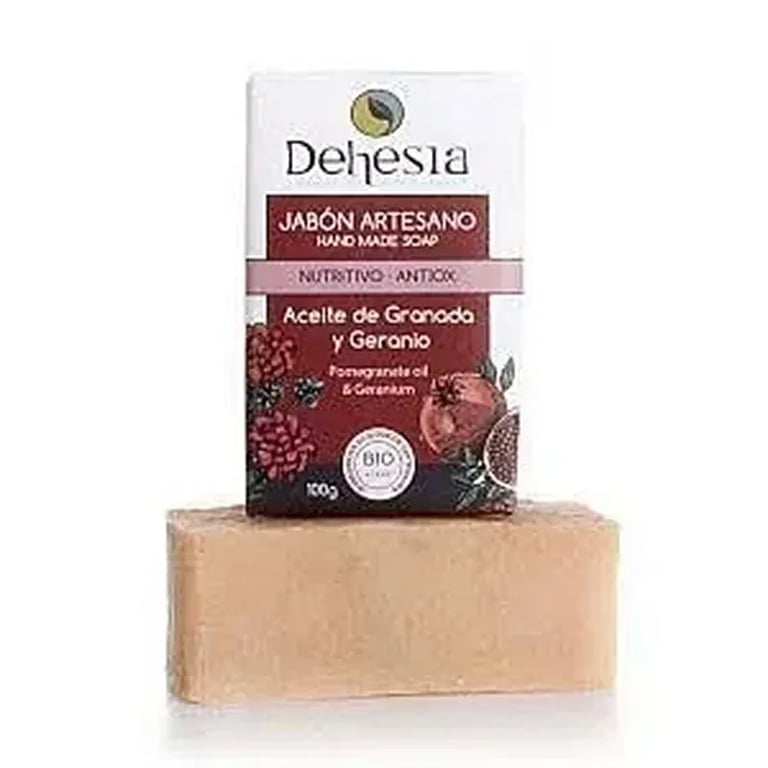Jabón Artesano Antioxidante Granada Geranio Bio