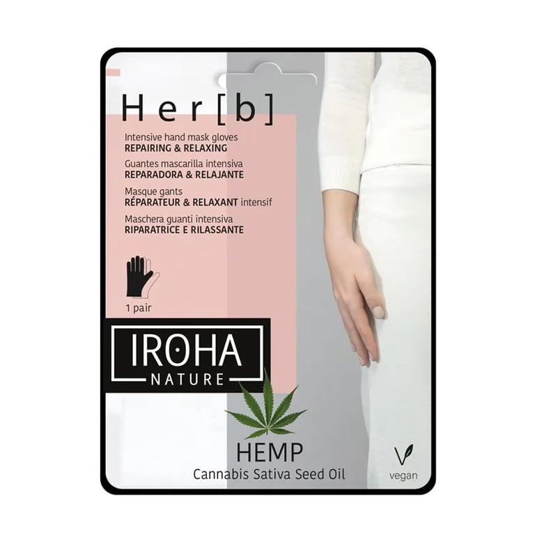 Maschera Guanti Intensiva Riparatrice E Rilassante Olio Di Semi Di Canapa