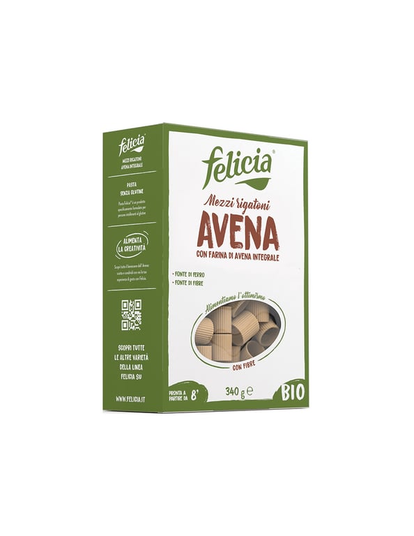 Mezzi Rigatoni de Avena Integral Ecológico