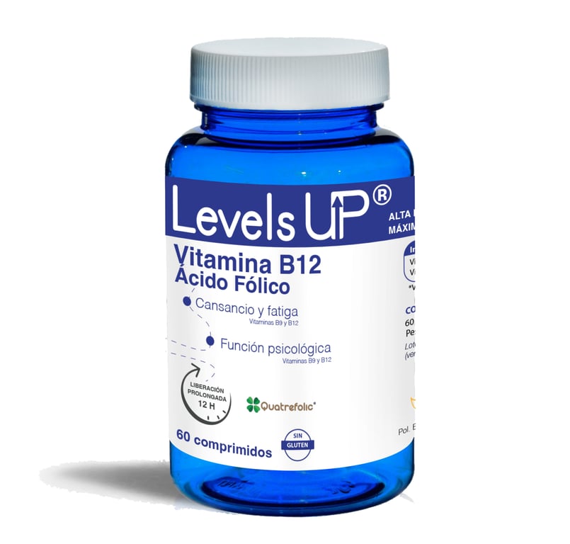 Levels Up Vitamina B12 + B9 60 Tabletas