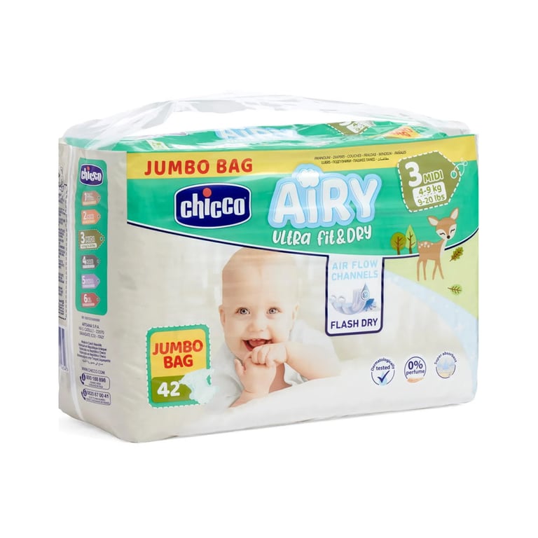 Fraldas Airy Midi T-3 4-9 Kg