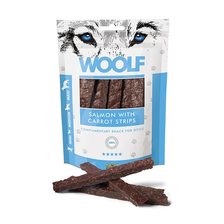 Snack Para Perros Salmón Con Zanahoria Strips