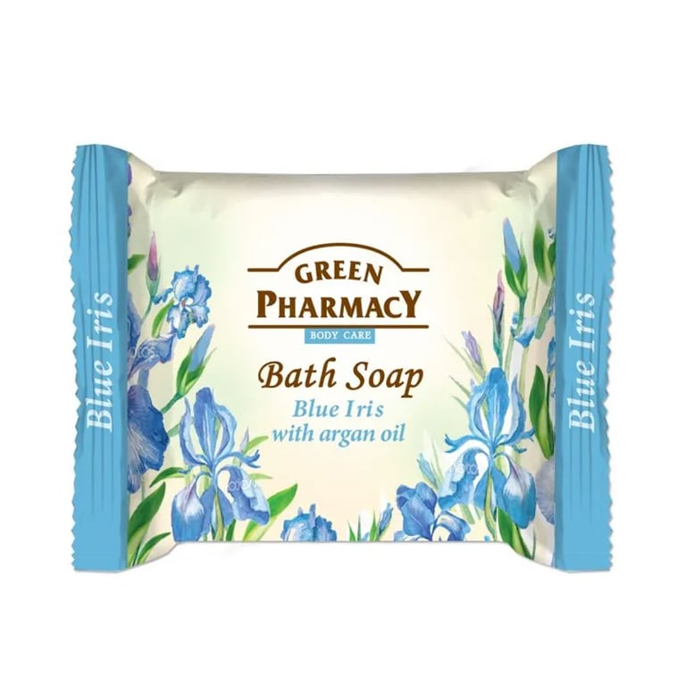 Jabón De Baño En Pastilla Iris Azul Con Aceite De Argán