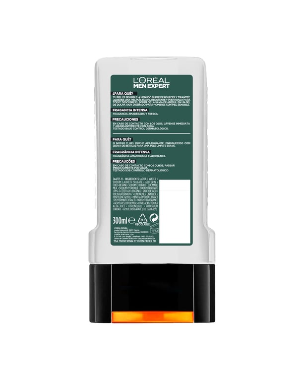 Men Expert Gel de Ducha Hydra-Sensitive Calmante 300 ml de L'Oreal Paris