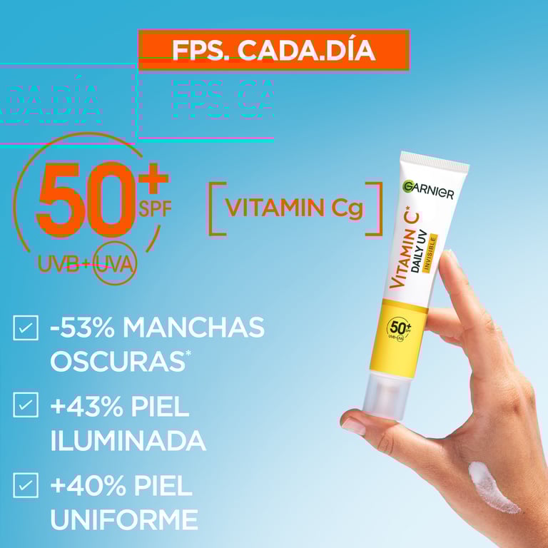 Skin Activ-UV Tägliches Fluid gegen Flecken Invisible SPF50+ 40 ml von Garnier