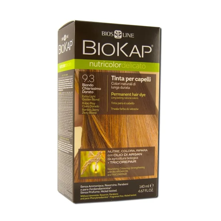 Nutricolordelicato Tinte Rubio Claro Dorado Bio 9.3