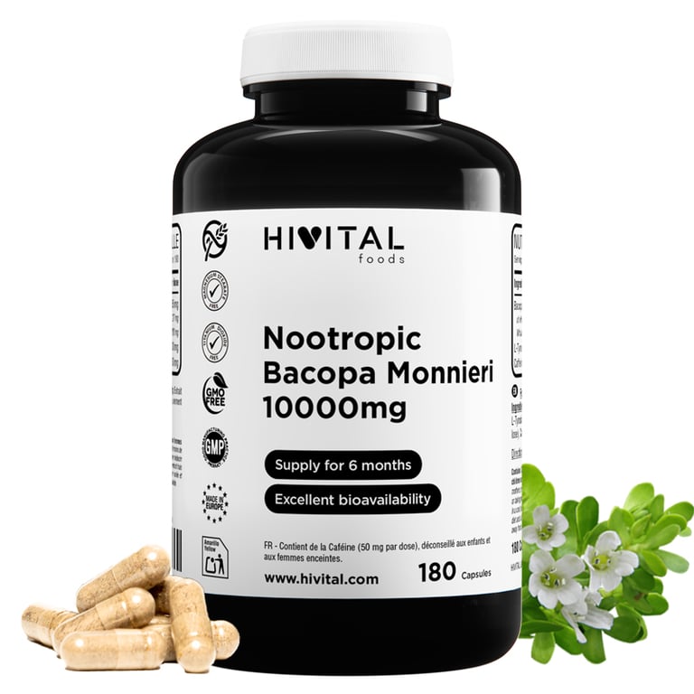 Nootropique Bacopa Monnieri 10000 mg