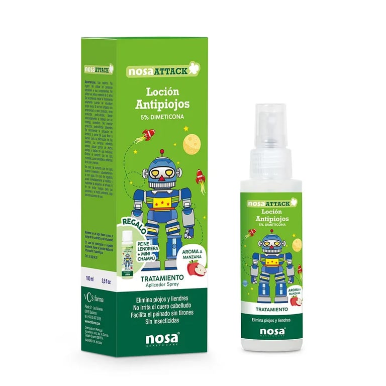 Nosa Loción Antipiojos 5% Dimeticona Manzana + Regalo