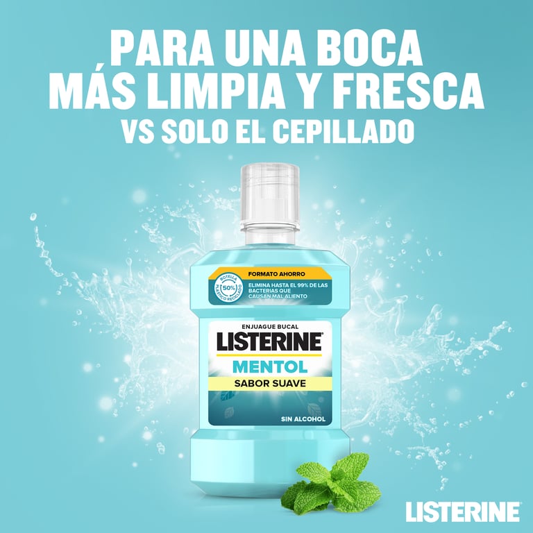 Zero 0% Enjuague Bucal Lote 2 Uds 1000 ml de Listerine