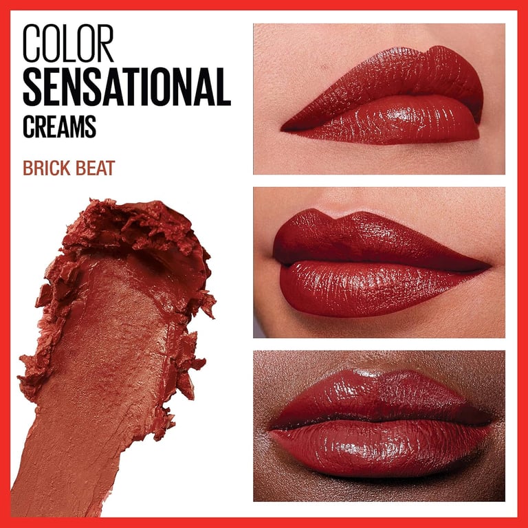 Color Sensational Satin Lipstick #122-Brick Beat de Maybelline