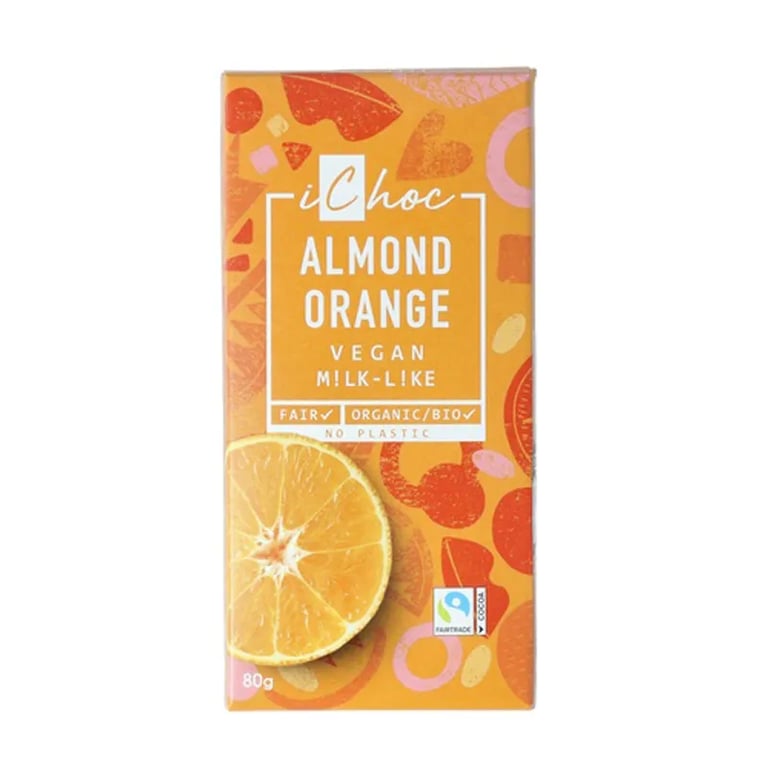 Chocolate Vegano con Almendras y Naranja BIO