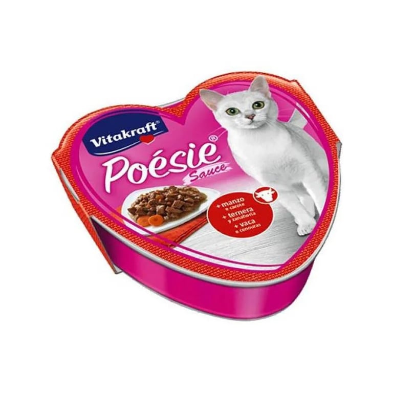 Poésie Comida Húmeda Para Gatos Ternera y Zanahoria 1 Lata De 85g
