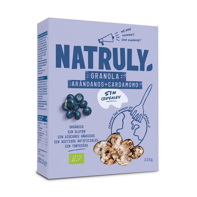 NATURAL GRANOLA DE ARÁNDANOS, AMARANTO Y CARDAMOMO