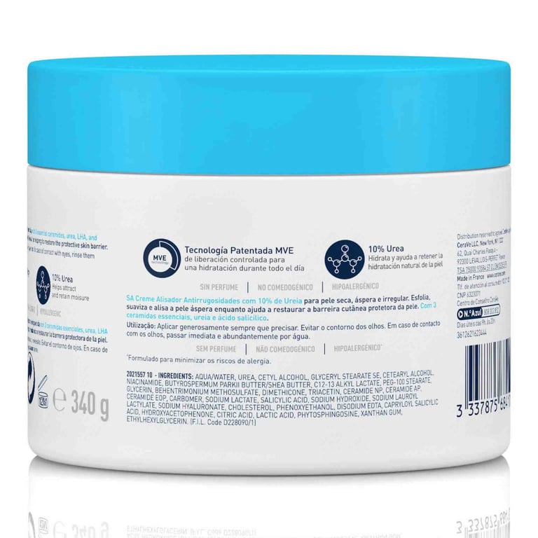 Cerave SA Crème Lissante Anti-Rugosités 340g de Cerave
