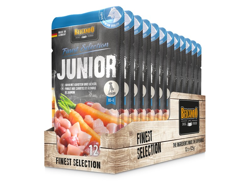 Belcando Junior mit Karotten