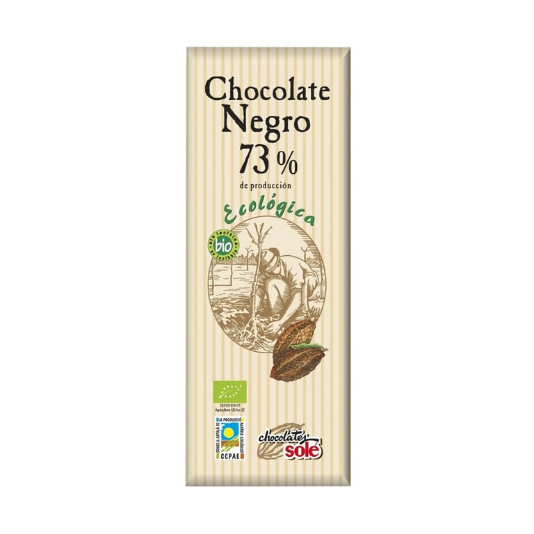 Chocolate Negro 73% Cacao República Dominicana Bio