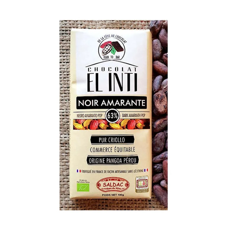 Zwarte Chocolade met Opgeblazen Amaranto