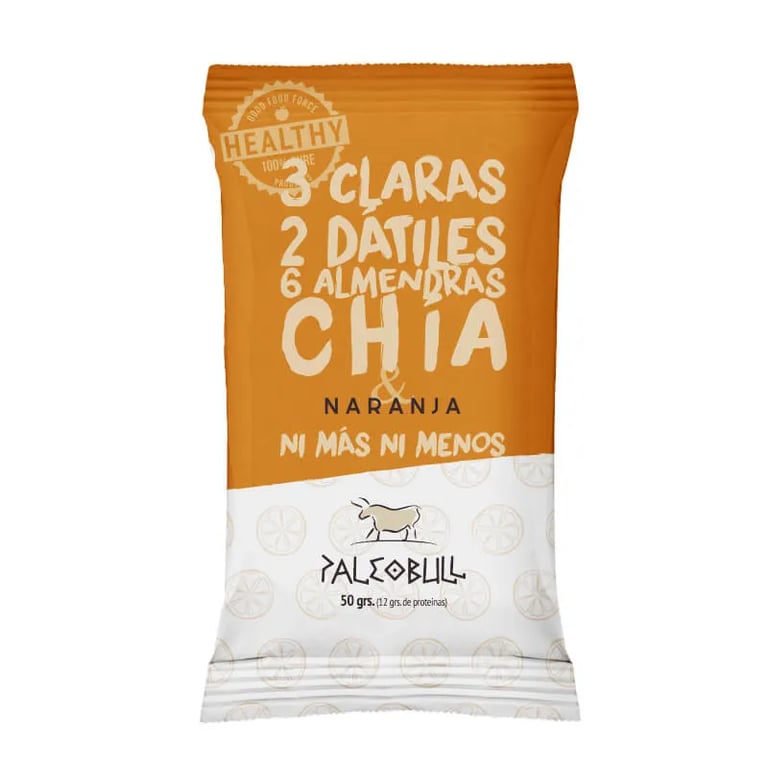PALEOBULL BARRITA DE NARANJA Y CHÍA
