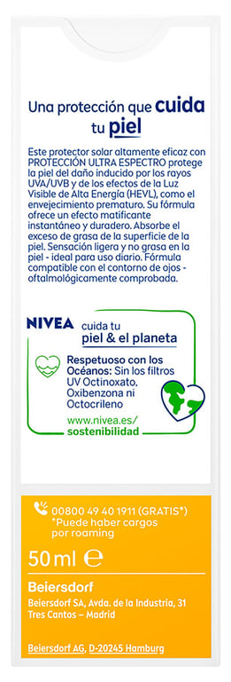 Sun Facial Glanzkontrolle LSF50 50 ml von Nivea