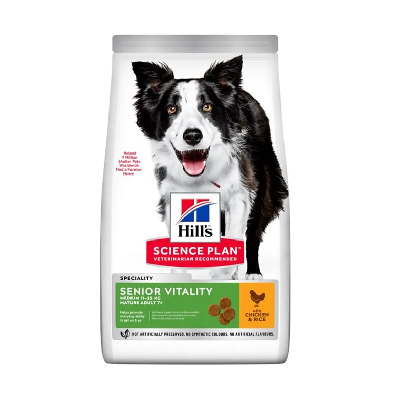 Dog Adult 7+ Medium Senior Vitality Poulet et Riz
