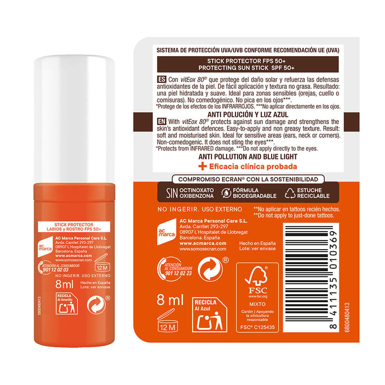 Sunnique Labios Rostro Stick SPF50+ - imagen 3 de 3