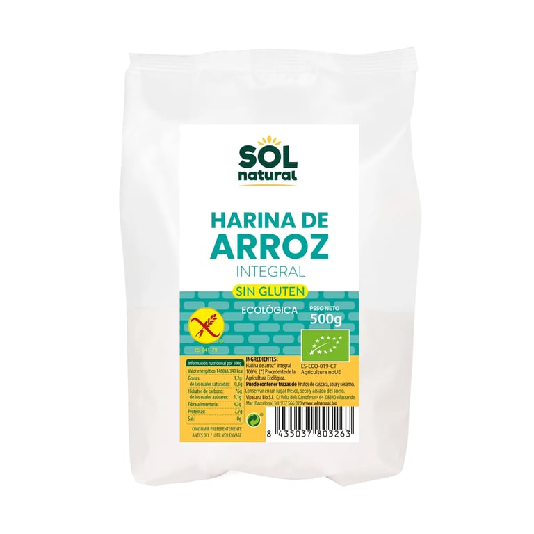 Farina di Riso Integrale senza Glutine Bio