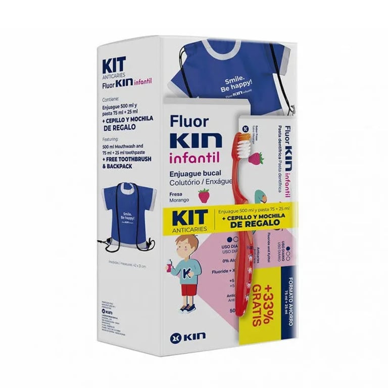 Fluor Kin Bambini 4 prodotti Collutorio 500 ml