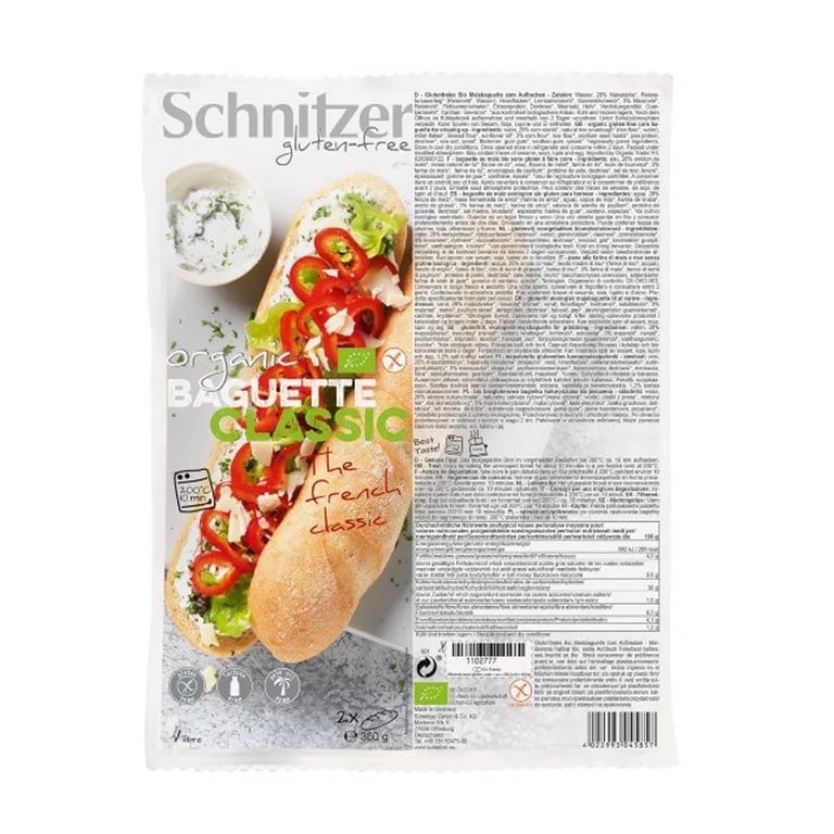 Pan Baguette Clásico Sin Gluten Bio