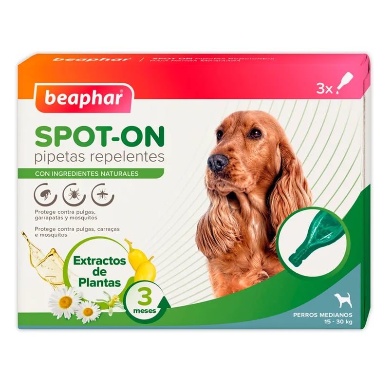 Pipetas Repulsivas Antiparasitarias Perro Mediano 15-30 Kg