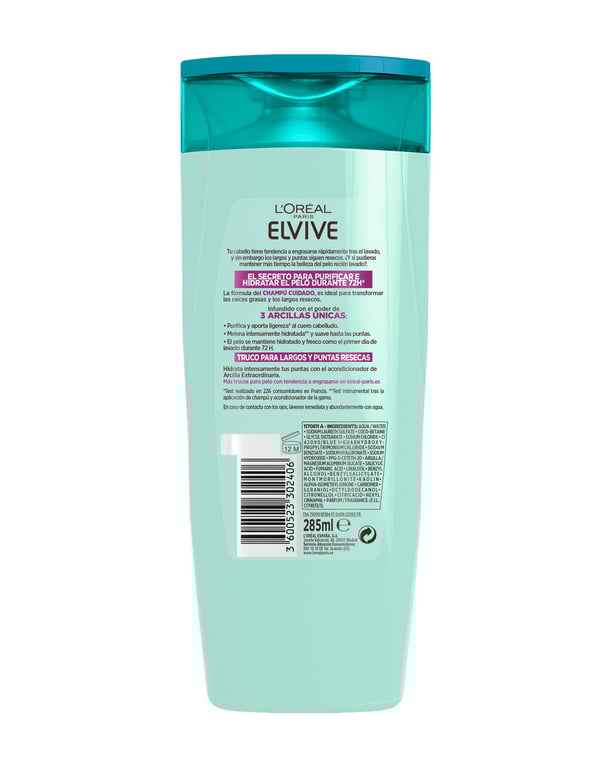 Argile Extraordinaire Shampooing Soins 285 ml de Elvive